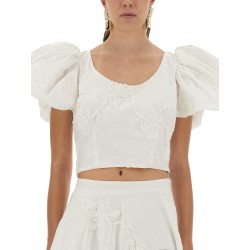 COTTON TOP WITH PUFF SLEEVES