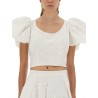 COTTON TOP WITH PUFF SLEEVES