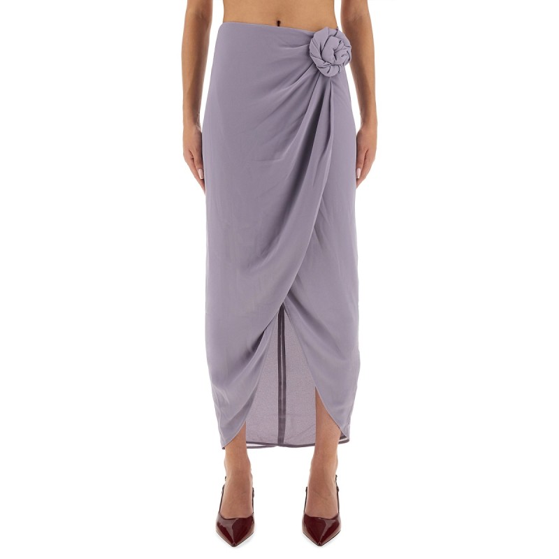 ASYMMETRICAL SKIRT WITH DICTATION