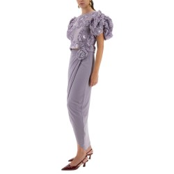ASYMMETRICAL SKIRT WITH DICTATION