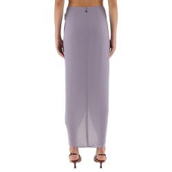 ASYMMETRICAL SKIRT WITH DICTATION