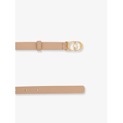 Leather belt with CD buckle