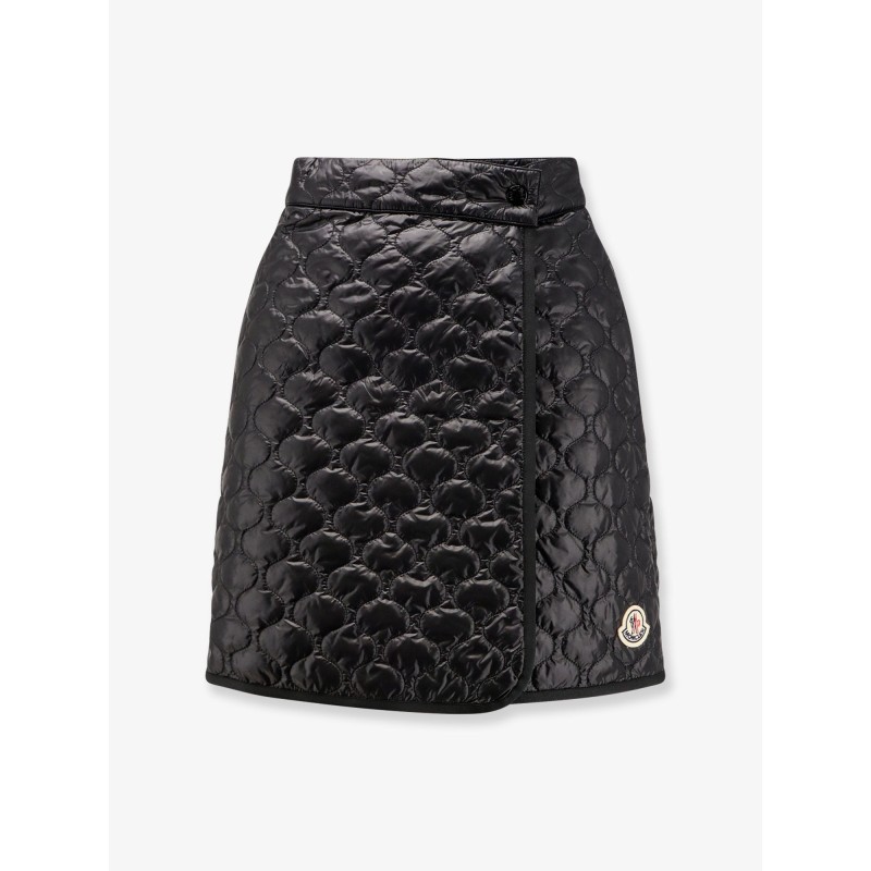 Nylon skirt with Logo patch
