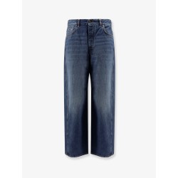 Twisted re-washed denim jeans
