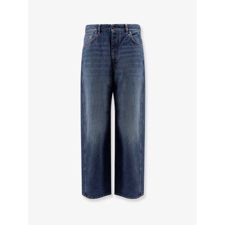 Twisted re-washed denim jeans