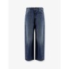 Twisted re-washed denim jeans