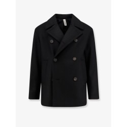 Trani double-breasted wool blend coat