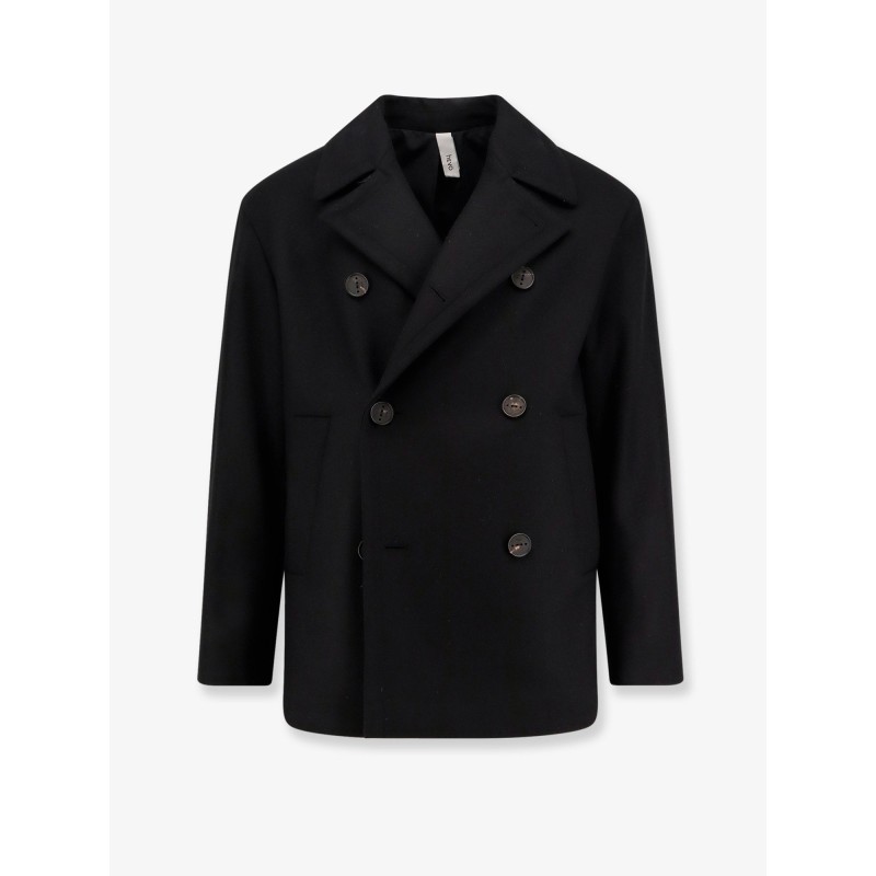 Trani double-breasted wool blend coat