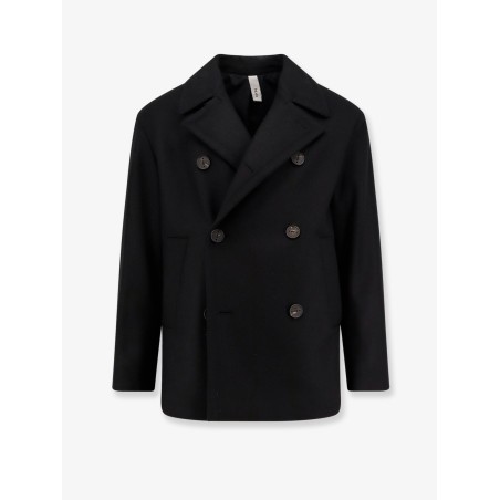 Trani double-breasted wool blend coat