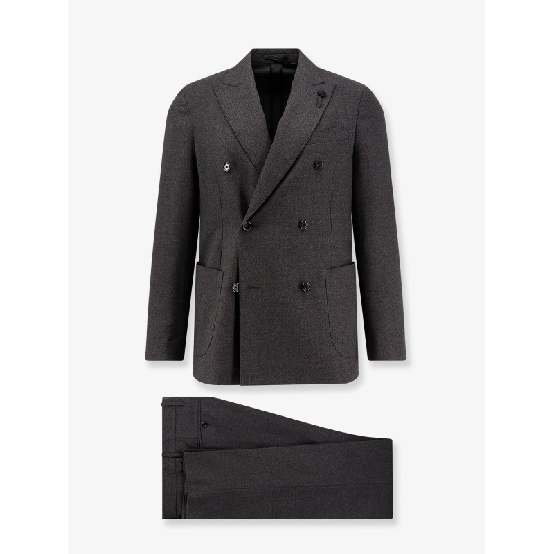 Roma double-breasted wool suit