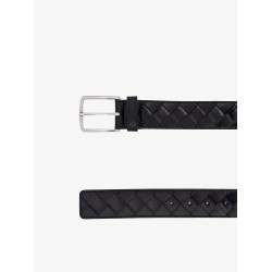 Leather belt with Intrecciato motif
