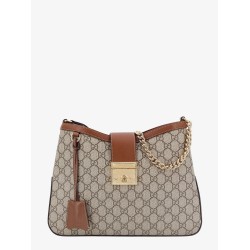 Padlock Supreme GG fabric and leather shoulder bag