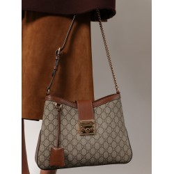 Padlock Supreme GG fabric and leather shoulder bag
