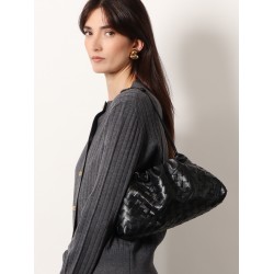 Leather Dustbag clutch with Intrecciato motif
