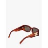 Triomphe XL 01 acetate sunglasses with leather glasses case