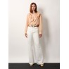 Silk shirt with rouches