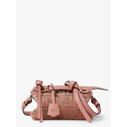 By The Way Soft Mini FF jacquard velvet and leather shoulder bag