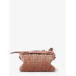 By The Way Soft Mini FF jacquard velvet and leather shoulder bag