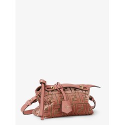 By The Way Soft Mini FF jacquard velvet and leather shoulder bag