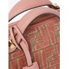 By The Way Soft Mini FF jacquard velvet and leather shoulder bag