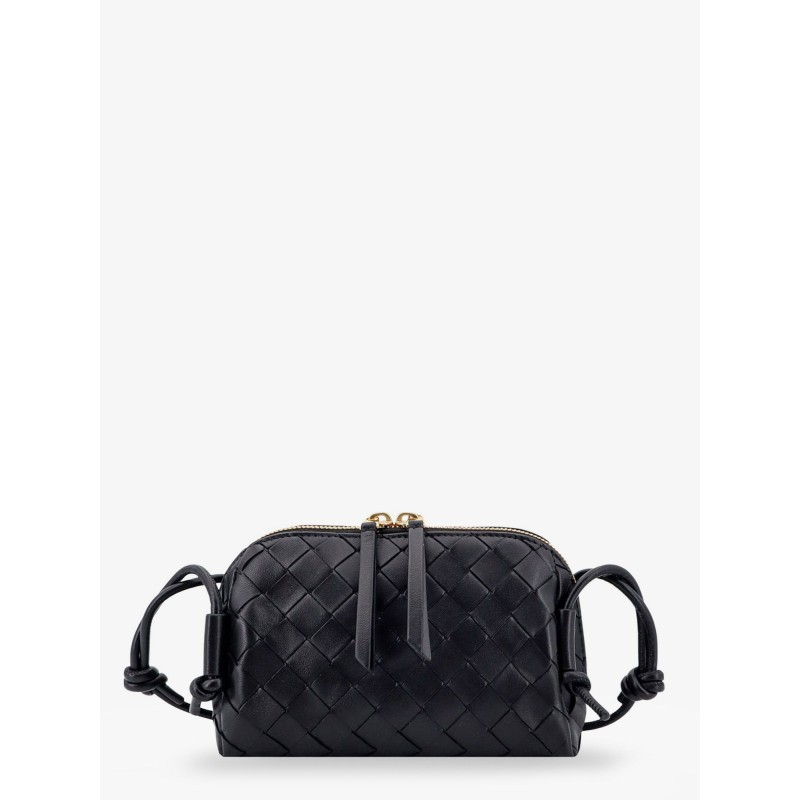 Concert Pouch leather shoulder bag with Intrecciato motif