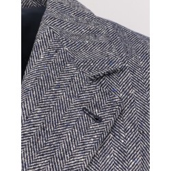 Herringbone wool and cashmere blazer