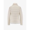 Nylon down jacket with virgin wool inserts