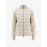 Nylon down jacket with virgin wool inserts