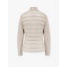Nylon down jacket with virgin wool inserts