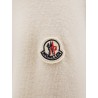 Nylon down jacket with virgin wool inserts