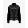 Nylon down jacket with virgin wool inserts