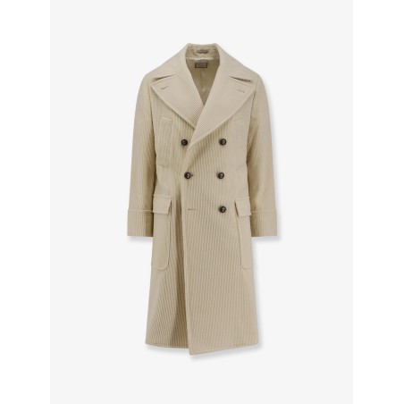 Ribbed cashmere coat