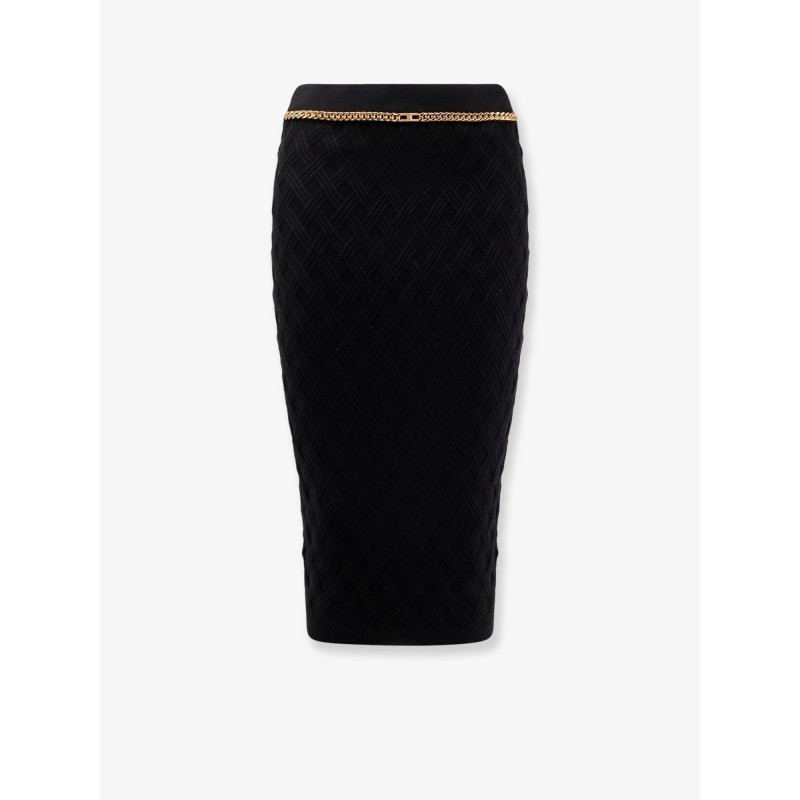Viscose blend pencil skirt