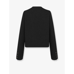 Bouclé cotton and virgin wool blazer