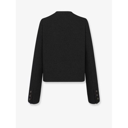 Bouclé cotton and virgin wool blazer