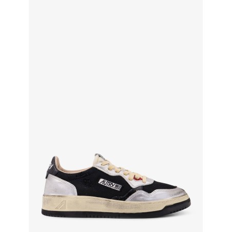 Super Vintage leather and mesh low-top sneakers