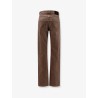 Brown washed boyfriend denim trousers