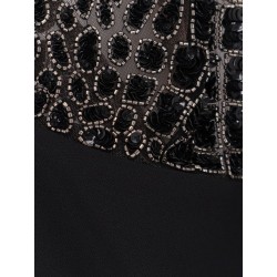 Satin suit with sequins on the top