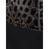 Satin suit with sequins on the top