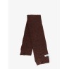 Wool blend scarf with distressed effect