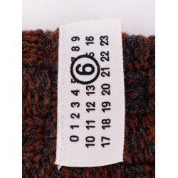 Wool blend scarf with distressed effect