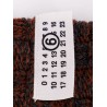 Wool blend scarf with distressed effect