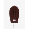 Wool blend balaclava with distressed effect