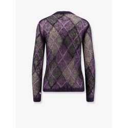Diamond pattern mohair blend sweater