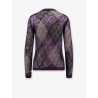 Diamond pattern mohair blend sweater