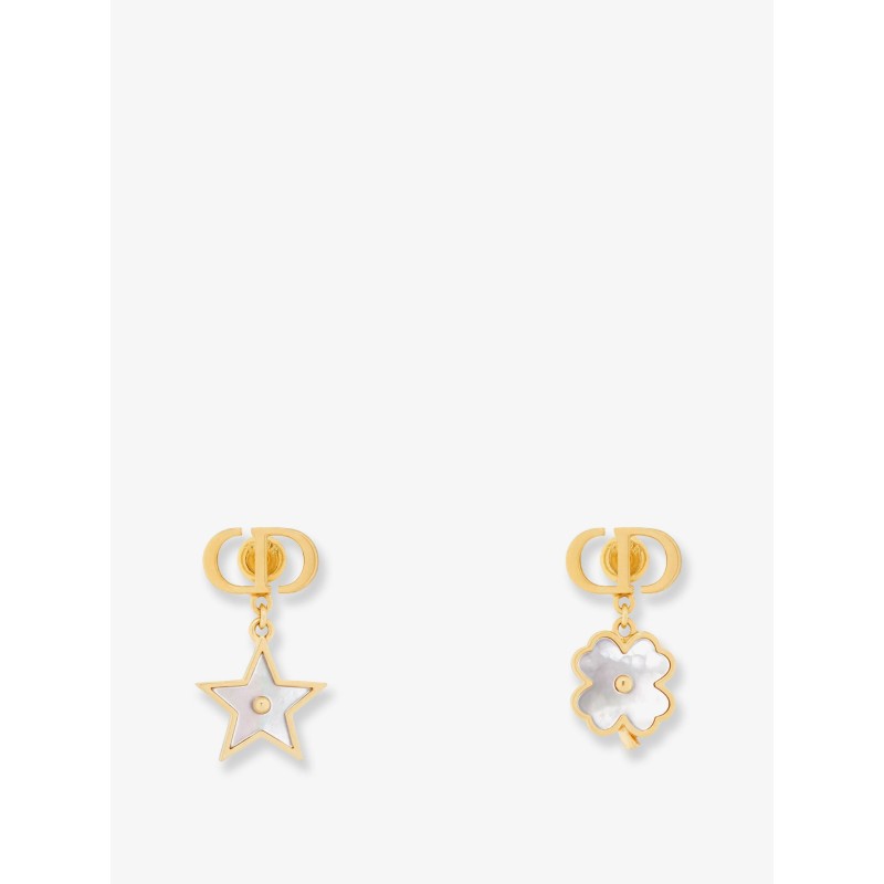 Dior Destiny metal and mother of pearl earrings