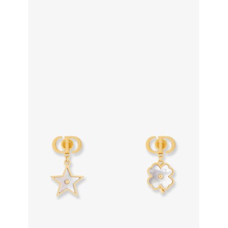 Dior Destiny metal and mother of pearl earrings