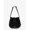 Matelassé leather bucket bag
