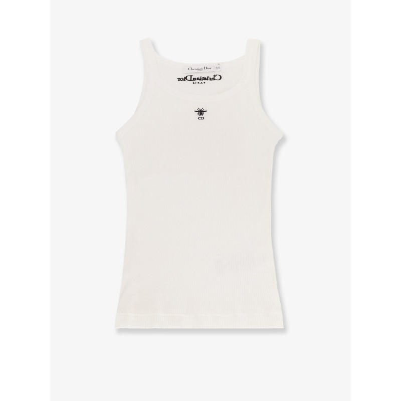 Ribbed cotton tank top