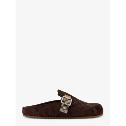 Leather mule with Check motif